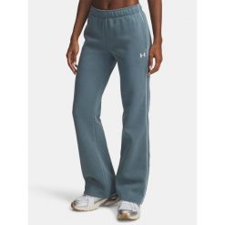 Spodnie Damskie Under Armour Rozszerzona Nogawka Rival Fleece Piped. Niebieskie spodnie dresowe damskie Under Armour, bez wzorów. Za 249.99 zł.