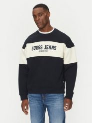 Guess Jeans T-Shirt M4BQ39 K9V31 Granatowy Regular Fit. Niebieskie t-shirty męskie Guess Jeans, m, z aplikacjami, z bawełny, bez kołnierzyka. Za 299.99 zł.