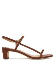 LAUREN RALPH LAUREN Sandały 802P00097002 Brązowy. Brązowe sandały damskie Lauren Ralph Lauren, bez wzorów, ze skóry, bez obcasa, na płaskiej podeszwie. Za 729.99 zł.