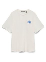 Vero Moda Koszulka w kolorze białym rozmiar: L. Białe bluzki damskie Vero Moda, l, bez wzorów, z bawełny, bez kołnierzyka. Za 84.60 zł.