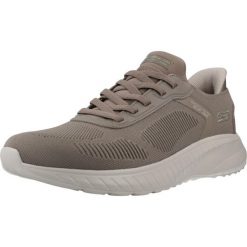 Buty SKECHERS BOB SQUAD CHAOS SOLID STEP Brązowy. Brązowe buty trekkingowe męskie Skechers, z tkaniny, bez zapięcia, trekkingowe, Skechers Sport. Za 364.99 zł.