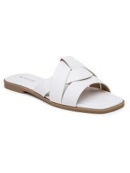 Foreverfolie Klapki w kolorze białym rozmiar: 38. Białe klapki damskie Foreverfolie, bez wzorów, bez obcasa. Za 79.21 zł.