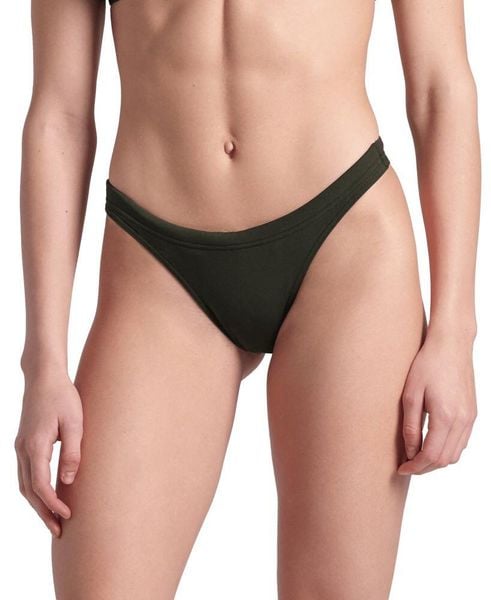 Dół od stroju kąpielowego damski dwuczęściowy na basen Arena Solid. Zielone bikini damskie Arena, bez wzorów. Za 36.98 zł.