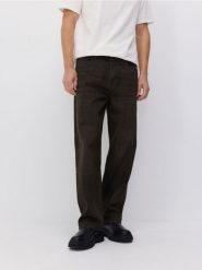 Jeansy straight z efektem sprania - brązowy. Brązowe jeansy męskie Reserved. W wyprzedaży za 59.99 zł.