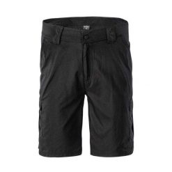 Męskie Spodenki Z Logo Ibg Loop. Czarne szorty męskie Hi-tec, bez kołnierzyka. Za 87.99 zł.