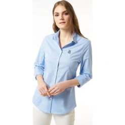 Jimmy Sanders koszula damska S niebieska. Niebieskie koszule damskie Jimmy Sanders, s, bez wzorów, klasyczne, bez kołnierzyka, bez ramiączek. Za 169.00 zł.