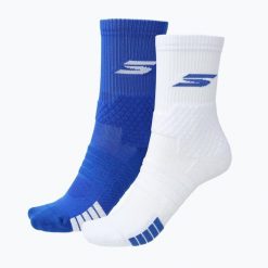 Skarpety męskie SKECHERS Select Terry Crew 2. Niebieskie skarpetki męskie Skechers, bez wzorów, z bawełny. Za 83.99 zł.