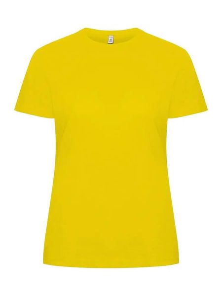 Clique Classic OC-T Women T‑shirt z bawełny organicznej. Żółte t-shirty damskie CLIQUE, xs, bez wzorów, z bawełny, bez kołnierzyka. Za 118.39 zł.