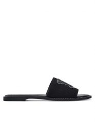 Max Mara Klapki 2616521039650 Czarny. Czarne klapki damskie Max Mara, bez wzorów, z materiału, bez obcasa. Za 974.99 zł.