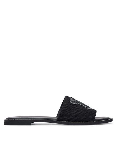 Max Mara Klapki 2616521039650 Czarny. Czarne klapki damskie Max Mara, bez wzorów, z materiału, bez obcasa. Za 974.99 zł.