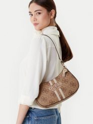 Guess Torebka HWOS96 72180 Beżowy. Brązowe torebki klasyczne damskie Guess, z aplikacjami, ze skóry, bez dodatków. Za 339.99 zł.