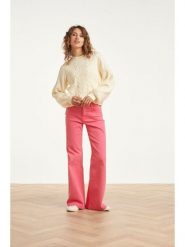 Smashed Lemon Dżinsy - Flared fit - w kolorze różowym rozmiar: L. Różowe jeansy damskie Smashed Lemon. Za 155.15 zł.