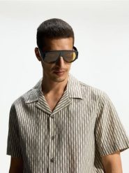 Wzorzysta koszula regular fit - szary. Szare koszule męskie Reserved, l, bez wzorów, z bawełny, bez kołnierzyka, bez ramiączek. Za 119.99 zł.