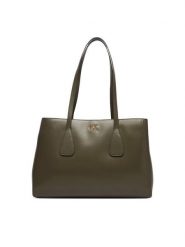 Calvin Klein Torebka Ck Medium Work Tote LV04F3442G Zielony. Zielone torebki klasyczne damskie CALVIN KLEIN, bez wzorów, ze skóry, bez dodatków. Za 649.99 zł.