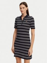 Gant Sukienka codzienna Striped Shield 4200571 Granatowy Slim Fit. Niebieskie sukienki damskie Gant, na co dzień, m, bez wzorów, z bawełny, bez kołnierzyka, bez ramiączek, proste. Za 369.99 zł.