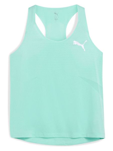 Puma Top "Raceday Ultraspun" w kolorze turkusowym do biegania rozmiar: L. Niebieskie topy damskie Puma, l, bez wzorów, z materiału, bez kołnierzyka. Za 183.15 zł.