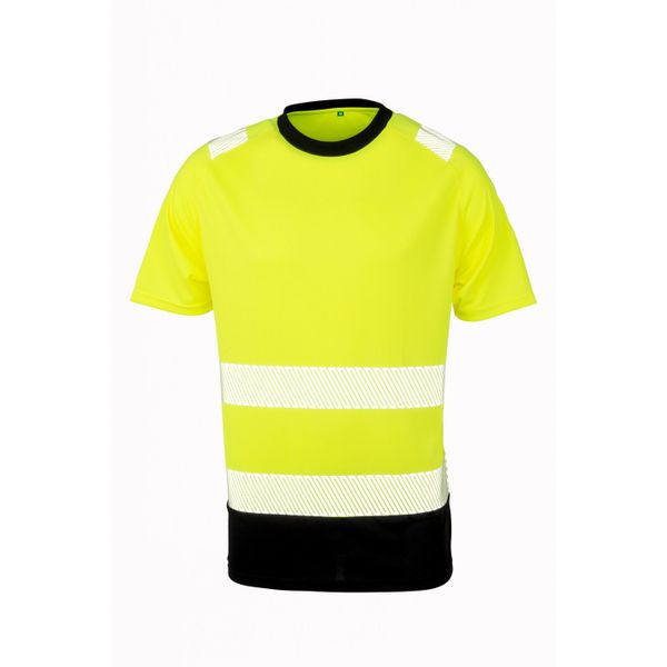 Koszulka bezpieczeństwa Result. Czarne t-shirty damskie RESULT, xxl, bez wzorów, z poliesteru, bez kołnierzyka. Za 90.80 zł.