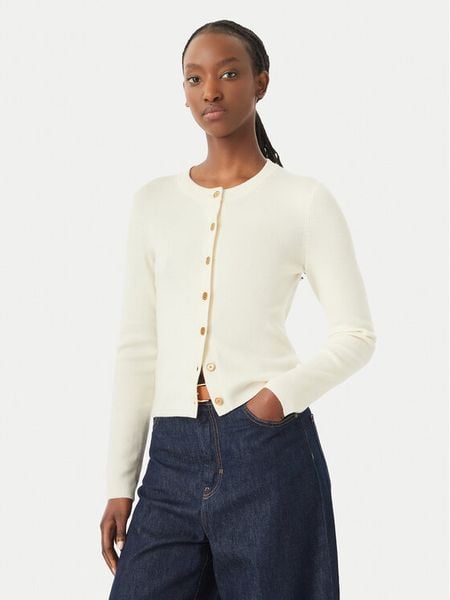 MICHAEL Michael Kors Kardigan MT5617W4VR Kremowy Regular Fit. Białe kardigany damskie MICHAEL Michael Kors, xs, bez wzorów, z wełny. Za 879.99 zł.