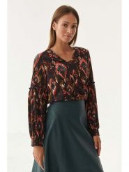 TATUUM Bluzka w kolorze brązowo-pomarańczowym rozmiar: 40. Brązowe bluzki damskie Tatuum, s, bez wzorów, z wiskozy, klasyczne, bez kołnierzyka, bez ramiączek. Za 104.64 zł.