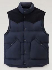 Woolrich Kamizelka pikowana w kolorze granatowym rozmiar: L. Niebieskie kamizelki męskie Woolrich, l. Za 768.71 zł.