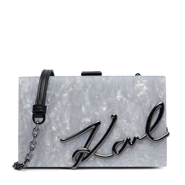 Torebka KARL LAGERFELD. Białe torebki klasyczne damskie Karl Lagerfeld, bez wzorów, wizytowe, bez kołnierzyka, bez ramiączek. Za 849.99 zł.