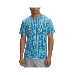Koszulka do biegania męska Under Armour Launch Printed. Niebieskie t-shirty sportowe męskie Under Armour, l, z elastanu, bez ramiączek, do biegania. Za 175.75 zł.