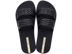 Klapki basenowe damskie Ipanema Renda II Fem. Czarne klapki damskie Ipanema, bez wzorów, z gumy, bez obcasa, na płaskiej podeszwie. Za 169.99 zł.