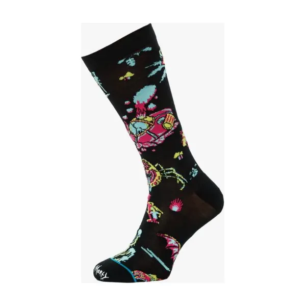 Stance Skarpety Crash Landing , czarny, rozmiar L. Czarne skarpetki męskie Stance, z aplikacjami, z bawełny. W wyprzedaży za 49.99 zł.