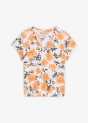 T-shirt z czystej bawełny. Białe t-shirty damskie bonprix, bez wzorów, z bawełny, bez kołnierzyka. Za 27.99 zł.