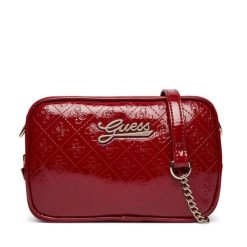 Torebka Guess. Czerwone listonoszki damskie Guess, z aplikacjami, bez dodatków. Za 234.99 zł.