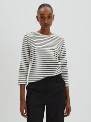 Someday Koszulka w kolorze kremowym rozmiar: 36. Brązowe bluzki damskie Someday, bez wzorów, bez kołnierzyka, bez ramiączek. Za 113.10 zł.