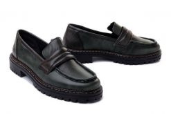 RIEKER 52050-55 green, półbuty damskie. Zielone półbuty damskie Rieker, bez wzorów, bez obcasa, na obcasie. Za 215.94 zł.