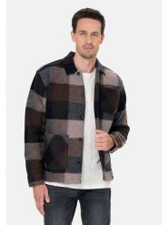 KEY LARGO Koszula "Kllocarno" w kolorze brązowo-niebiesko-szarym rozmiar: M. Brązowe koszule męskie KEY LARGO, m, bez wzorów, z bawełny, bez kołnierzyka, bez ramiączek. Za 87.19 zł.