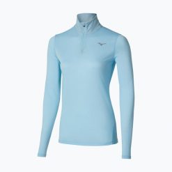 Bluza do biegania damska Mizuno Core Impulse Half Zip Tee. Niebieskie bluzy bez kaptura damskie Mizuno, s, z materiału. Za 99.99 zł.