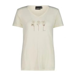 Koszulka z nadrukiem z przodu damska CMP Hi-Tech. Białe t-shirty damskie CMP, xl, bez wzorów, bez kołnierzyka. Za 163.50 zł.