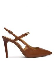 MICHAEL Michael Kors Szpilki Dina 40R6DIHP1L Brązowy. Brązowe szpilki MICHAEL Michael Kors, bez wzorów, ze skóry, bez obcasa. Za 769.99 zł.
