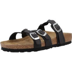 Klapki damskie Birkenstock Franca Braided. Czarne klapki damskie Birkenstock, bez wzorów, z materiału, bez obcasa. Za 799.00 zł.