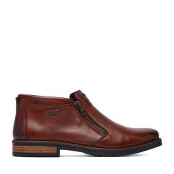 Botki Rieker. Brązowe buty zimowe męskie Rieker, bez zapięcia. Za 459.99 zł.