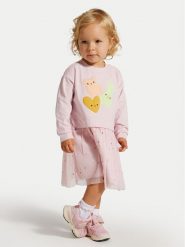 Coccodrillo Sukienka codzienna ZC4129101PGN Różowy Regular Fit. Czerwone sukienki dziewczęce COCCODRILLO, bez wzorów, z bawełny, bez ramiączek. Za 49.90 zł.