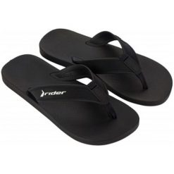 Japonki męskie RIDER Impulse Thong. Czarne klapki i japonki męskie Rider, z materiału. Za 76.42 zł.