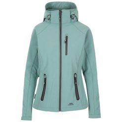 Trespass Bela Ii - Damski softshell Jkt Teal Mist. Niebieskie kurtki softshell damskie Trespass, bez wzorów, z softshellu, bez kaptura. W wyprzedaży za 359.85 zł.