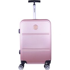 Walizka w kolorze różowego złota - 44 l. Czerwone walizki Bestseller Luggage, bez wzorów, z materiału. W wyprzedaży za 169.95 zł.