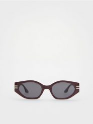Okulary przeciwsłoneczne - mahoniowy. Brązowe okulary przeciwsłoneczne damskie Reserved. Za 59.99 zł.