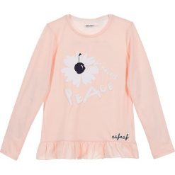 Koszulka w kolorze jasnoróżowym. Czerwone koszulki dziewczęce Daniel Hechter, Naf Naf Kids, bez wzorów, z bawełny, bez ramiączek. W wyprzedaży za 32.95 zł.