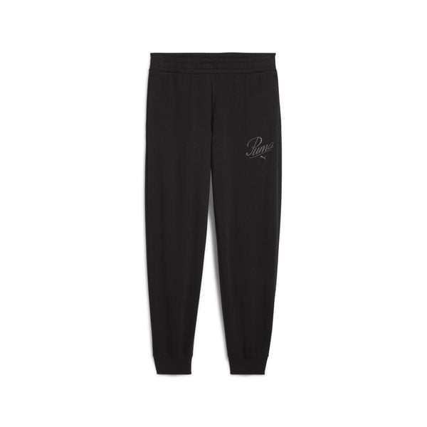 Damskie spodnie dresowe ESS SCRIPT Comfort PUMA Black. Czarne spodnie sportowe damskie Puma, s, z dresówki, do biegania. Za 153.30 zł.