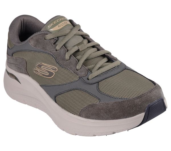 Buty sportowe Sneakersy męskie Skechers Arch Fit 2.0 - The Keep. Czarne buty sportowe na co dzień męskie Skechers, z materiału, bez zapięcia, trekkingowe. Za 389.99 zł.
