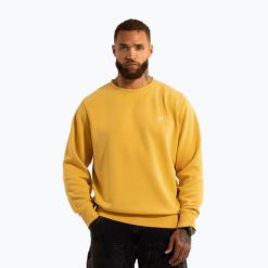 Bluza męska Pitbull Lancaster 2 Crewneck Sweatshirt. Żółte bluzy bez kaptura męskie PITBULL, l, z bawełny. Za 159.99 zł.