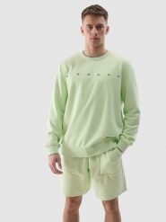 4F Bluza dresowa nierozpinana bez kaptura męska - zielony M. Zielone bluzy bez kaptura męskie 4f, bez wzorów, z bawełny, klasyczne, bez kołnierzyka, bez ramiączek. W wyprzedaży za 99.99 zł.