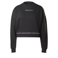 Bluza Reebok Piping Crewneck, Kobiety. Czarne bluzy bez kaptura damskie Reebok, xl, z bawełny. Za 290.00 zł.