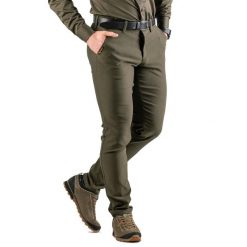 Spodnie myśliwskie męskie Tagart Falcon Green z elastycznego materiału. Zielone spodnie materiałowe męskie tagart, bez wzorów. Za 319.00 zł.